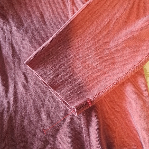 Liz Claiborne Coral Zip-Up Ribbed Cardigan Sweater Size XL SILK Blend - Picture 2 of 10